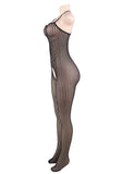 Plus size Fishnet Bodystocking with Open Back