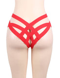 White Cage Bandage Brief Thong