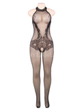 New Lace and Fishnet Turtleneck Bodystocking
