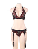 Deluxe Red Lace Bra Set