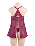 New Featuring Velvet Underwire Cups With A Scalloped Lace Trim Babydoll Set