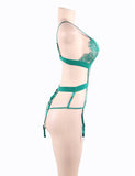 Love Affair Green Lace Teddy