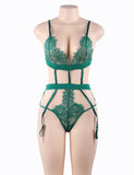 Love Affair Green Lace Teddy