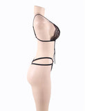 Charming Black Sheer Lace Teddy Lingerie