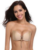 Strapless Self Adhesive Silicone Invisible Blue Push-up Bra
