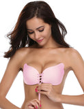 Strapless Self Adhesive Silicone Invisible Blue Push-up Bra