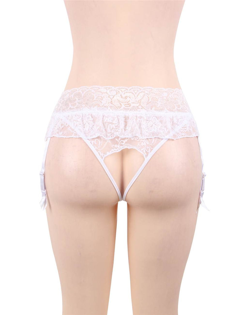 Plus Size Red Sexy Lace Garter Panty