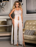 New Elegant Hollow Out Lace Sexy Nightgown With Farawlaya