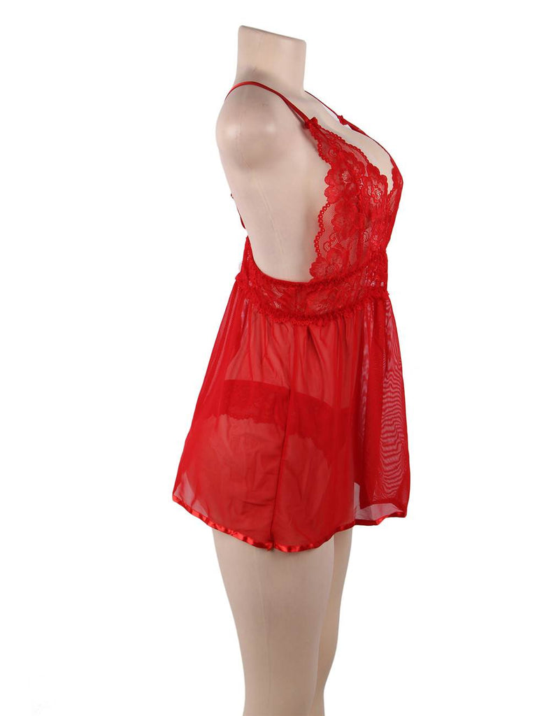 Elegant Backless Fly-away Babydoll Lingerie Egypt