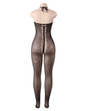Plus Size Halter Top Fishnet Bodystocking