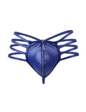Mens Synthetic Leather Sexy Zipper Panties