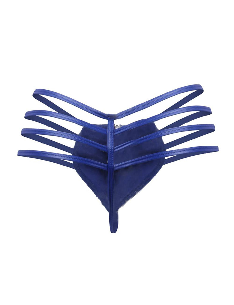 Mens Synthetic Leather Sexy Zipper Panties