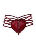 Mens Synthetic Leather Sexy Zipper Panties