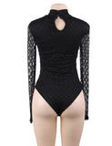 Plus Size Crotch Open Black Lace Mature Transparent Ladies Sexy Underwear