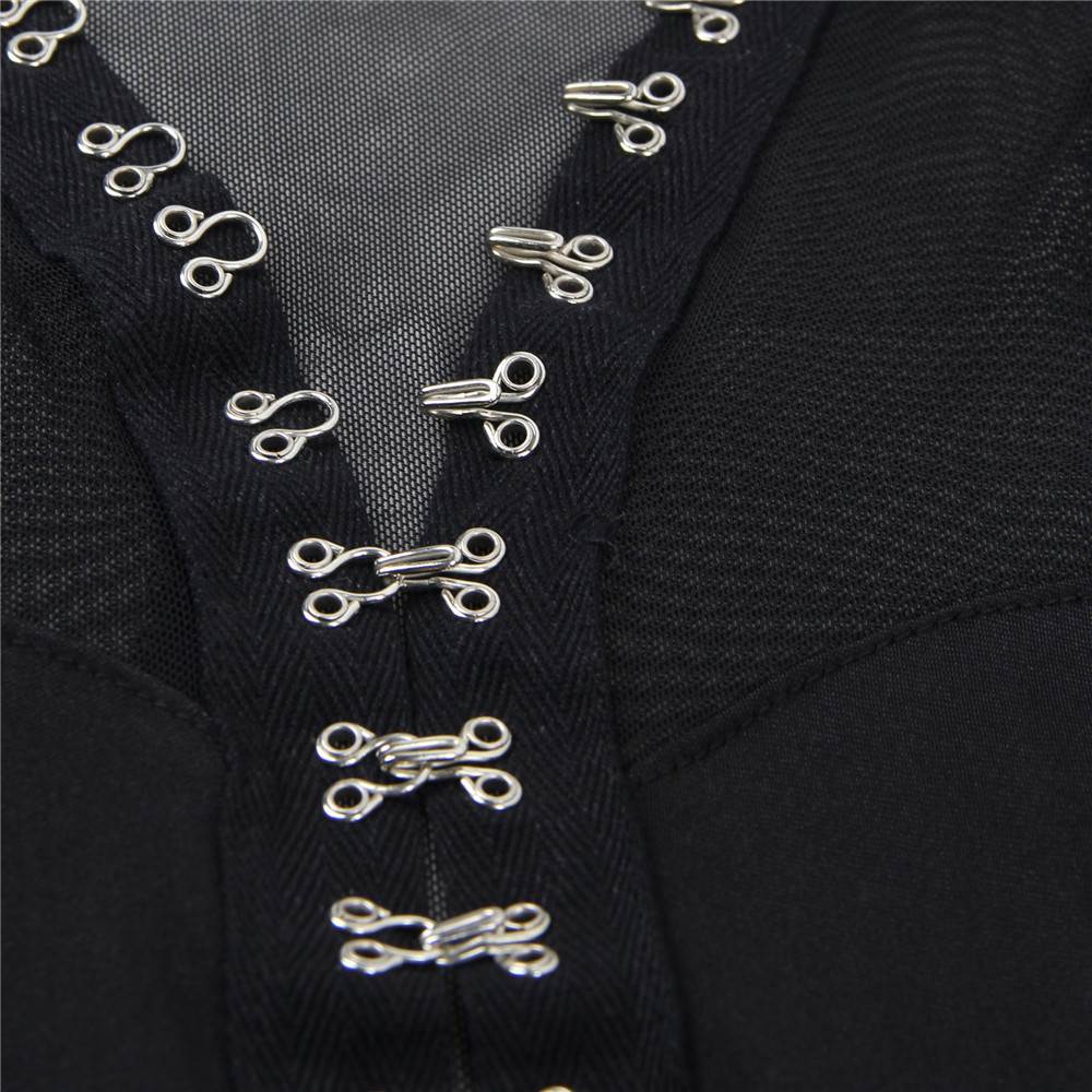 Plus Size Crotch Open Lace Wind button Mature Transparent Sexy Underwear