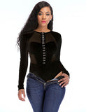 Plus Size Crotch Open Lace Wind button Mature Transparent Sexy Underwear
