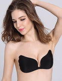 Sticky Strapless Seamless Nude & Black Push Up Breast Bra