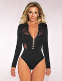 Plus Size Crotch Open Lace Wind button Mature Transparent Sexy Underwear