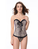 New Online Sexy Silvery Floral Corset Top WITH FARAWLAYA