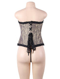 Online Sexy Silvery Floral Corset Top WITH FARAWLAYA