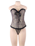 New Online Sexy Silvery Floral Corset Top WITH FARAWLAYA