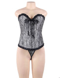 New Online Sexy Silvery Floral Corset Top WITH FARAWLAYA