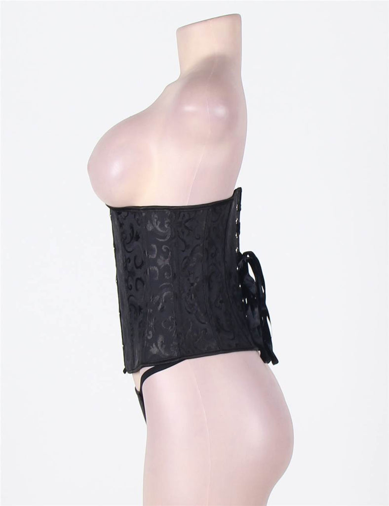 White Strapless Lace Corset Top