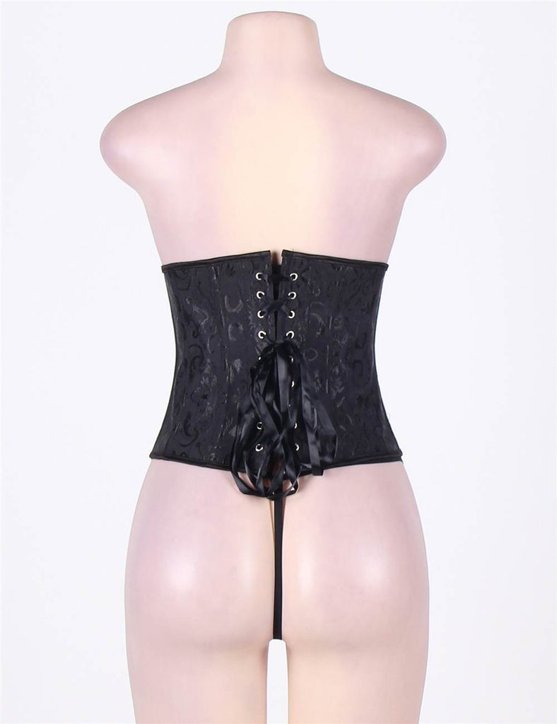 White Strapless Lace Corset Top