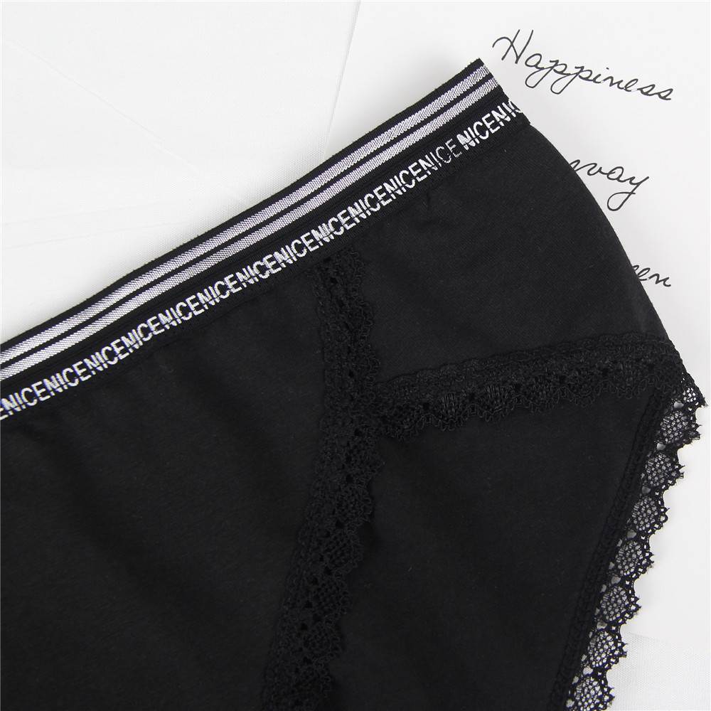 New Comfort Ultra-Soft Lace Edge Ladies Cotton Underwear