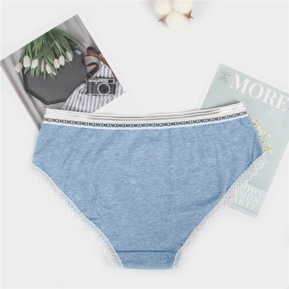 New Comfort Ultra-Soft Lace Edge Ladies Cotton Underwear