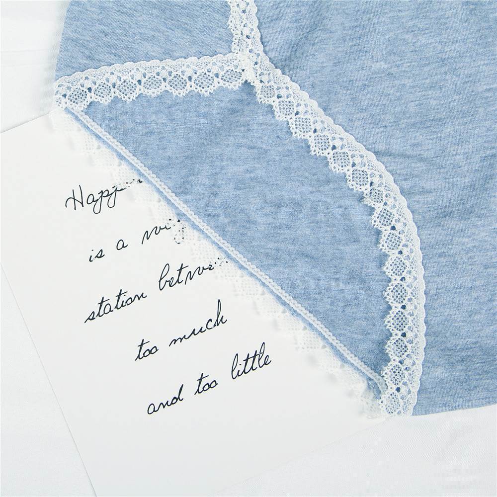 New Comfort Ultra-Soft Lace Edge Ladies Cotton Underwear