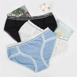 New Comfort Ultra-Soft Lace Edge Ladies Cotton Underwear