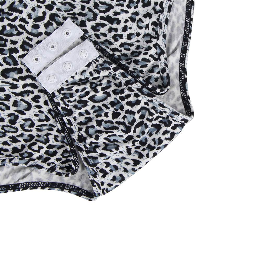 Plus Size Charming Leopard Egypt Design Sling Bodysuit