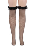 Fishnet Lace Up Stockings
