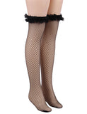 Fishnet Lace Up Stockings