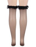 Fishnet Lace Up Stockings
