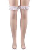 Fishnet Lace Up Stockings