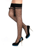 Jacquard Bow Tie Black Spot Stockings