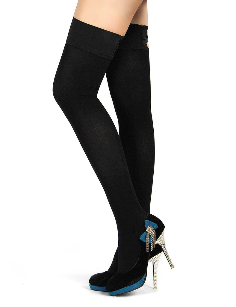 Black Bow Tie Stockings