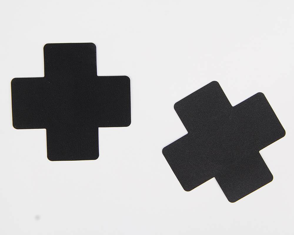 Black Cross Nipple Hiding Stickers With Farawlaya