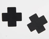 Black Cross Nipple Hiding Stickers With Farawlaya