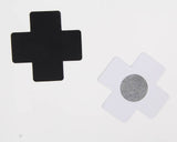 New 10 Pairs in One Bag Black Cross Nipple Hiding Stickers