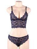 Women Hollow Sexy Sleepwear Nightwear Lace Trim Satin Top Pajama Sets
