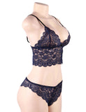 Women Hollow Sexy Sleepwear Nightwear Lace Trim Satin Top Pajama Sets