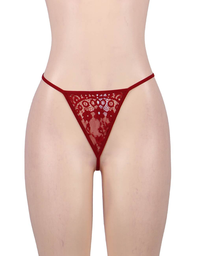 New Black & Maroon & White & Green Delicate Lace Long Sleepwear Gown