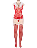 Red Christmas Plush Decoration Costume Babydoll