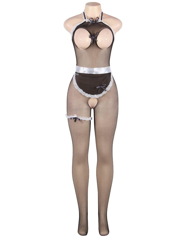 New Uniform Temptation Cute Maid Sexy BodyStocking Set