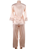 High Quality Long Sleeve Silk Pajama Egypt Set Two Piece Set in