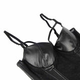 Black Lace Leather Stitching Sexy Corset
