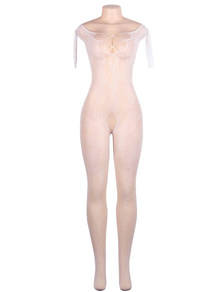 New Open Crotch Pattern Lace Bodystockings